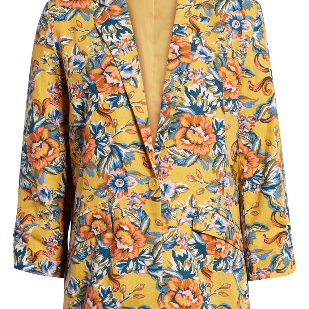 BP floral linen blazer